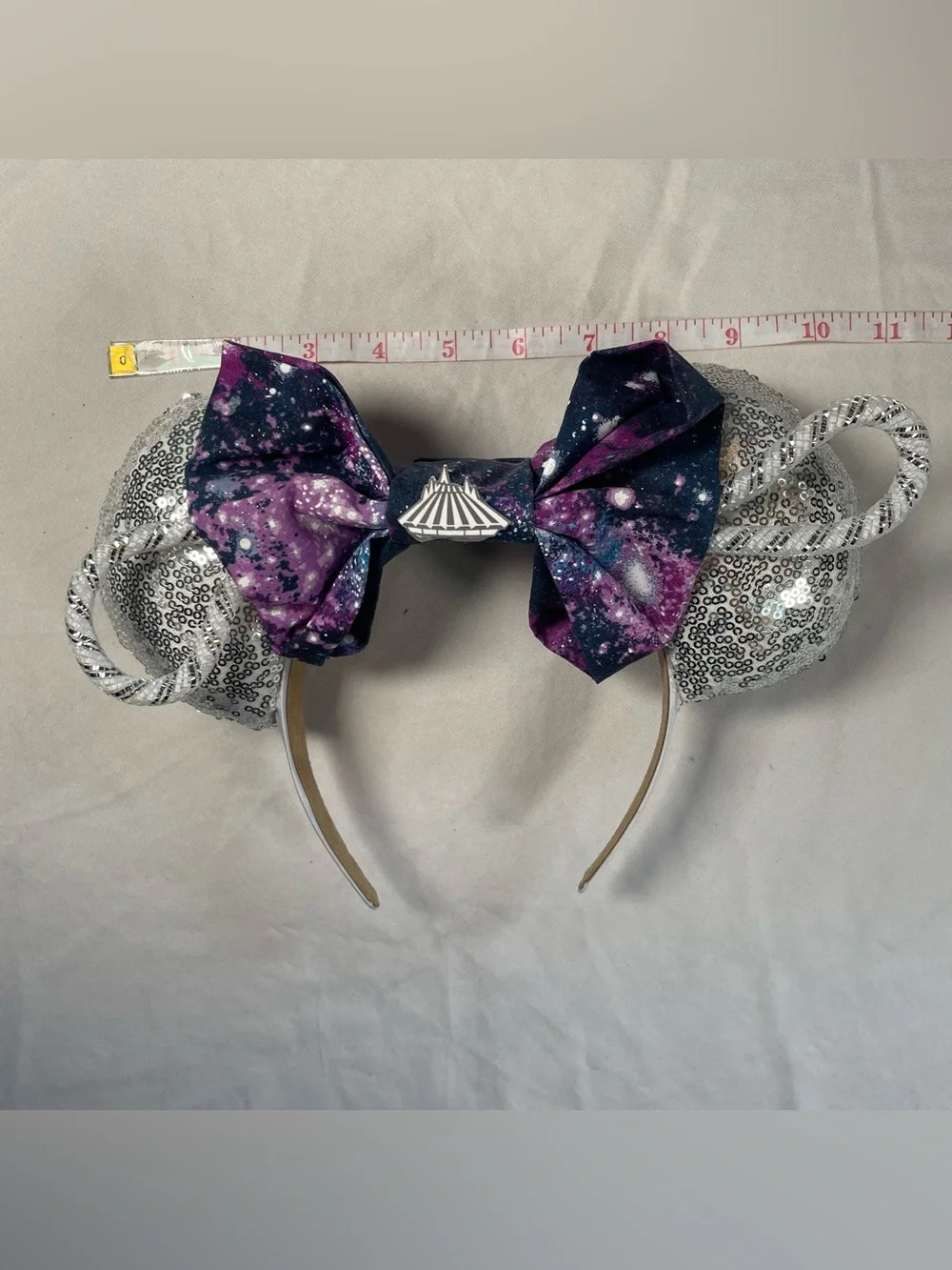 Light Up Disney Space Mountain Mouse Ears Headband And Free Gift New (Other)